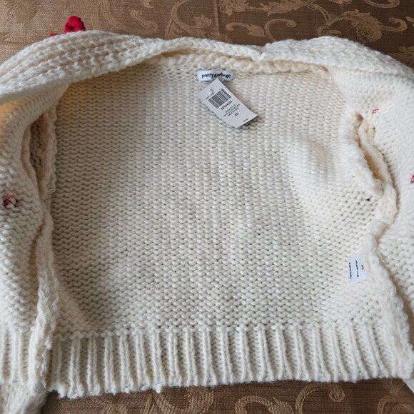 NWT Hot Topic Red Ribbon and Cream Cardigan Sweater - Picture 6 of 7